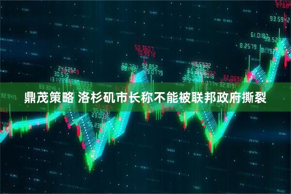 鼎茂策略 洛杉矶市长称不能被联邦政府撕裂